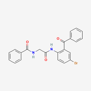 N-{2-[(2-benzoyl-4-bromophenyl)amino]-2-oxoethyl}benzamide