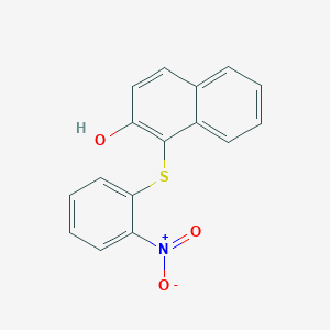 molecular formula C16H11NO3S B373290 1-({2-nitrophenyl}sulfanyl)-2-naphthol CAS No. 24059-34-5