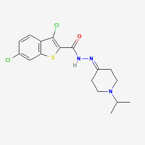 3,6-dichloro-N'-(1-isopropyl-4-piperidinylidene)-1-benzothiophene-2-carbohydrazide