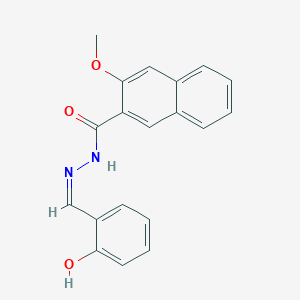 molecular formula C19H16N2O3 B3733040 N-[(Z)-(2-hydroxyphenyl)methylideneamino]-3-methoxynaphthalene-2-carboxamide 