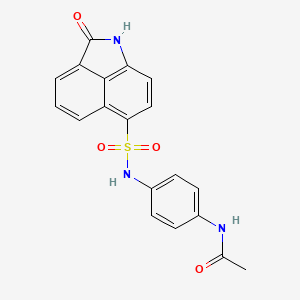 molecular formula C19H15N3O4S B3733124 N-(4-{[(2-oxo-1,2-dihydrobenzo[cd]indol-6-yl)sulfonyl]amino}phenyl)acetamide 