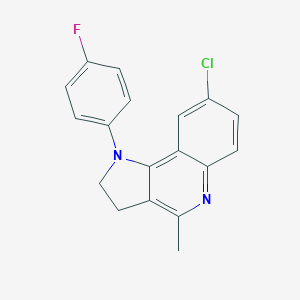 molecular formula C18H14ClFN2 B373323 8-Chloro-1-(4-fluorophenyl)-4-methyl-2,3-dihydro-1H-pyrrolo[3,2-c]quinoline 