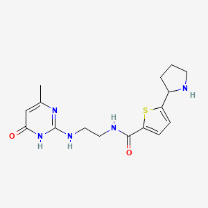 molecular formula C16H21N5O2S B3733392 N-[2-[(4-methyl-6-oxo-1H-pyrimidin-2-yl)amino]ethyl]-5-pyrrolidin-2-ylthiophene-2-carboxamide 