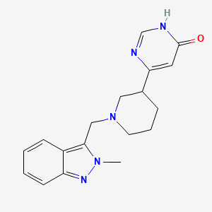 molecular formula C18H21N5O B3733405 4-[1-[(2-methylindazol-3-yl)methyl]piperidin-3-yl]-1H-pyrimidin-6-one 