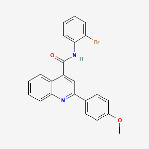 molecular formula C23H17BrN2O2 B3733468 N-(2-bromophenyl)-2-(4-methoxyphenyl)quinoline-4-carboxamide 