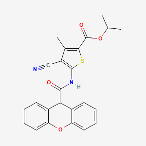 molecular formula C24H20N2O4S B3733475 PROPAN-2-YL 4-CYANO-3-METHYL-5-(9H-XANTHENE-9-AMIDO)THIOPHENE-2-CARBOXYLATE 