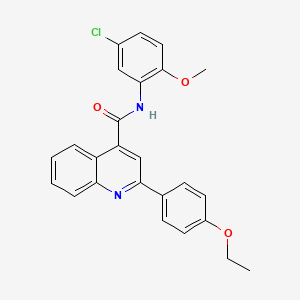 molecular formula C25H21ClN2O3 B3733507 N-(5-chloro-2-methoxyphenyl)-2-(4-ethoxyphenyl)quinoline-4-carboxamide 