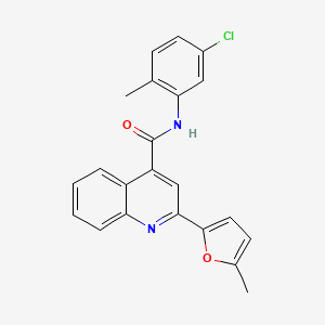 molecular formula C22H17ClN2O2 B3733513 N-(5-chloro-2-methylphenyl)-2-(5-methylfuran-2-yl)quinoline-4-carboxamide 