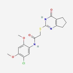 molecular formula C17H18ClN3O4S B3733776 N-(5-chloro-2,4-dimethoxyphenyl)-2-[(4-oxo-3,5,6,7-tetrahydrocyclopenta[d]pyrimidin-2-yl)sulfanyl]acetamide 