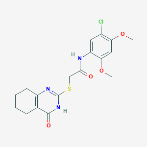 molecular formula C18H20ClN3O4S B3733779 N-(5-chloro-2,4-dimethoxyphenyl)-2-[(4-oxo-5,6,7,8-tetrahydro-3H-quinazolin-2-yl)sulfanyl]acetamide 
