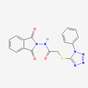molecular formula C17H12N6O3S B3733932 N-(1,3-dioxoisoindol-2-yl)-2-(1-phenyltetrazol-5-yl)sulfanylacetamide 