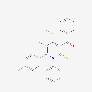 [5-Methyl-6-(4-methylphenyl)-4-(methylsulfanyl)-1-phenyl-2-thioxo-1,2-dihydro-3-pyridinyl](4-methylphenyl)methanone