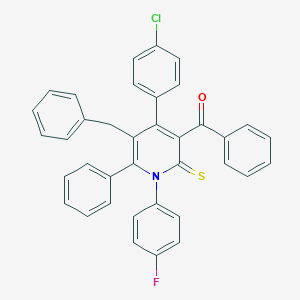 [5-Benzyl-4-(4-chlorophenyl)-1-(4-fluorophenyl)-6-phenyl-2-thioxo-1,2-dihydro-3-pyridinyl](phenyl)methanone