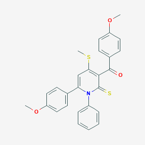 (4-Methoxyphenyl)[6-(4-methoxyphenyl)-4-(methylsulfanyl)-1-phenyl-2-thioxo-1,2-dihydro-3-pyridinyl]methanone