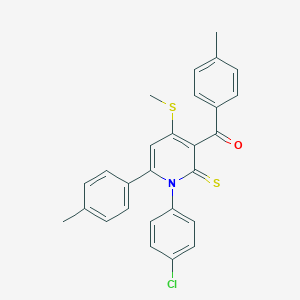[1-(4-Chlorophenyl)-6-(4-methylphenyl)-4-(methylsulfanyl)-2-thioxo-1,2-dihydro-3-pyridinyl](4-methylphenyl)methanone