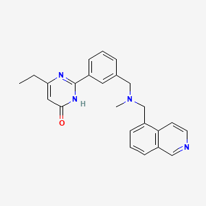molecular formula C24H24N4O B3734103 4-ethyl-2-[3-[[isoquinolin-5-ylmethyl(methyl)amino]methyl]phenyl]-1H-pyrimidin-6-one 