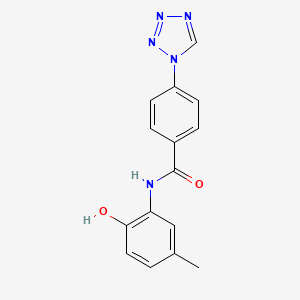 molecular formula C15H13N5O2 B3734132 N-(2-HYDROXY-5-METHYLPHENYL)-4-(1H-1,2,3,4-TETRAZOL-1-YL)BENZAMIDE 