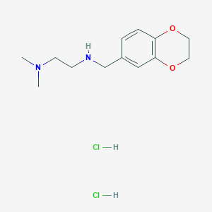 molecular formula C13H22Cl2N2O2 B3734455 N-(2,3-dihydro-1,4-benzodioxin-6-ylmethyl)-N',N'-dimethylethane-1,2-diamine;dihydrochloride 