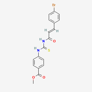 molecular formula C18H15BrN2O3S B3734458 METHYL 4-[({[3-(4-BROMOPHENYL)ACRYLOYL]AMINO}CARBOTHIOYL)AMINO]BENZOATE 