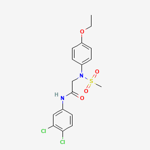 molecular formula C17H18Cl2N2O4S B3734471 N-(3,4-dichlorophenyl)-2-(4-ethoxy-N-methylsulfonylanilino)acetamide 