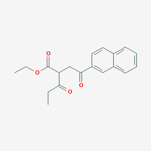 molecular formula C19H20O4 B373469 Ethyl 2-[2-(2-naphthyl)-2-oxoethyl]-3-oxopentanoate 