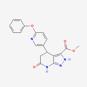 molecular formula C19H16N4O4 B3734866 Methyl 6-oxo-4-(6-phenoxypyridin-3-yl)-2,4,5,7-tetrahydropyrazolo[3,4-b]pyridine-3-carboxylate 