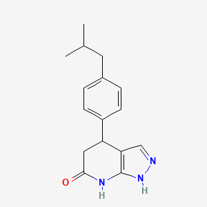 molecular formula C16H19N3O B3734869 4-[4-(2-Methylpropyl)phenyl]-1,4,5,7-tetrahydropyrazolo[3,4-b]pyridin-6-one 