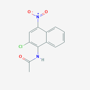 molecular formula C12H9ClN2O3 B373499 N-{2-chloro-4-nitro-1-naphthyl}acetamide 
