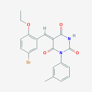 molecular formula C20H17BrN2O4 B3734992 (5Z)-5-(5-bromo-2-ethoxybenzylidene)-1-(3-methylphenyl)pyrimidine-2,4,6(1H,3H,5H)-trione 