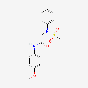 molecular formula C16H18N2O4S B3735369 N~1~-(4-methoxyphenyl)-N~2~-(methylsulfonyl)-N~2~-phenylglycinamide 