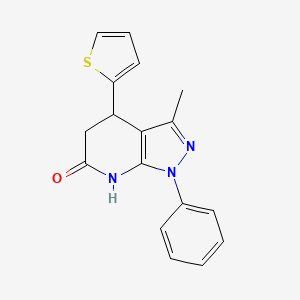 molecular formula C17H15N3OS B3735386 3-methyl-1-phenyl-4-(2-thienyl)-1,4,5,7-tetrahydro-6H-pyrazolo[3,4-b]pyridin-6-one 