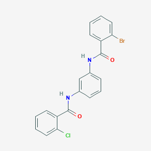 molecular formula C20H14BrClN2O2 B3735429 N-[3-[(2-bromobenzoyl)amino]phenyl]-2-chlorobenzamide 