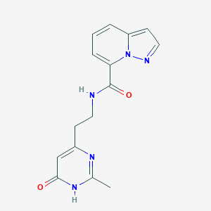 molecular formula C15H15N5O2 B3735520 N-[2-(2-methyl-6-oxo-1H-pyrimidin-4-yl)ethyl]pyrazolo[1,5-a]pyridine-7-carboxamide 