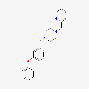 molecular formula C23H25N3O B3735559 1-(3-PHENOXYBENZYL)-4-(2-PYRIDYLMETHYL)PIPERAZINE 