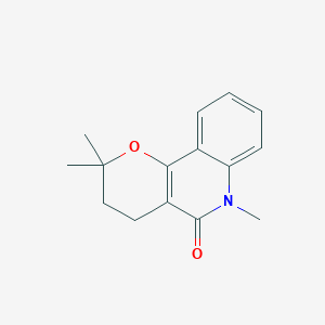 molecular formula C15H17NO2 B373564 2,2,6-Trimethyl-2,3,4,6-tetrahydro-5H-pyrano[3,2-c]quinolin-5-one 