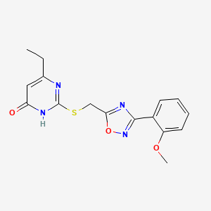 6-ethyl-2-({[3-(2-methoxyphenyl)-1,2,4-oxadiazol-5-yl]methyl}thio)-4(3H)-pyrimidinone