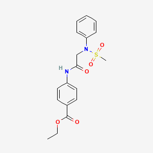molecular formula C18H20N2O5S B3735725 ethyl 4-[[2-(N-methylsulfonylanilino)acetyl]amino]benzoate 