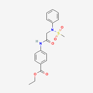 ethyl 4-{[N-(methylsulfonyl)-N-phenylglycyl]amino}benzoate