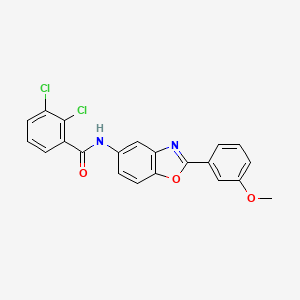 B3735739 2,3-dichloro-N-[2-(3-methoxyphenyl)-1,3-benzoxazol-5-yl]benzamide CAS No. 5719-70-0
