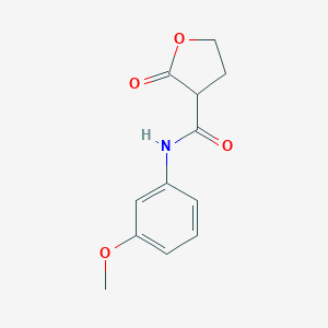 molecular formula C12H13NO4 B373575 N-(3-methoxyphenyl)-2-oxotetrahydro-3-furancarboxamide 