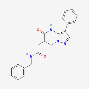 N-benzyl-2-(5-oxo-3-phenyl-4,5,6,7-tetrahydropyrazolo[1,5-a]pyrimidin-6-yl)acetamide