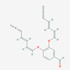 molecular formula C21H18O3 B373576 3,4-Bis(1,3,5,6-heptatetraenyloxy)benzaldehyde 