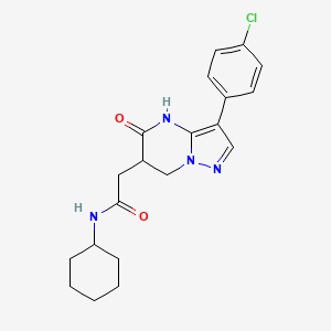 2-[3-(4-chlorophenyl)-5-oxo-4,5,6,7-tetrahydropyrazolo[1,5-a]pyrimidin-6-yl]-N-cyclohexylacetamide
