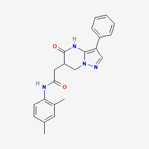molecular formula C22H22N4O2 B3735804 N-(2,4-dimethylphenyl)-2-(5-oxo-3-phenyl-6,7-dihydro-4H-pyrazolo[1,5-a]pyrimidin-6-yl)acetamide 