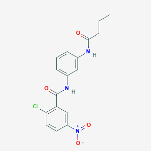 molecular formula C17H16ClN3O4 B3735845 N-[3-(butanoylamino)phenyl]-2-chloro-5-nitrobenzamide 