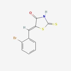 molecular formula C10H6BrNOS2 B3735875 (5Z)-5-(2-bromobenzylidene)-2-thioxo-1,3-thiazolidin-4-one 