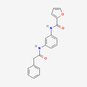 molecular formula C19H16N2O3 B3735897 N-{3-[(phenylacetyl)amino]phenyl}furan-2-carboxamide 