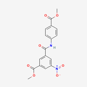 molecular formula C17H14N2O7 B3736720 Methyl 3-{[4-(methoxycarbonyl)phenyl]carbamoyl}-5-nitrobenzoate 