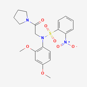 molecular formula C20H23N3O7S B3736767 N-(2,4-dimethoxyphenyl)-2-nitro-N-(2-oxo-2-pyrrolidin-1-ylethyl)benzenesulfonamide 