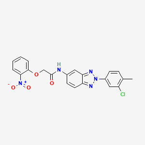 molecular formula C21H16ClN5O4 B3736819 N-[2-(3-chloro-4-methylphenyl)benzotriazol-5-yl]-2-(2-nitrophenoxy)acetamide 
